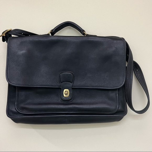 Coach Vintage Metropolitan Black Leather Briefcase Style 5180 - Picture 1 of 16